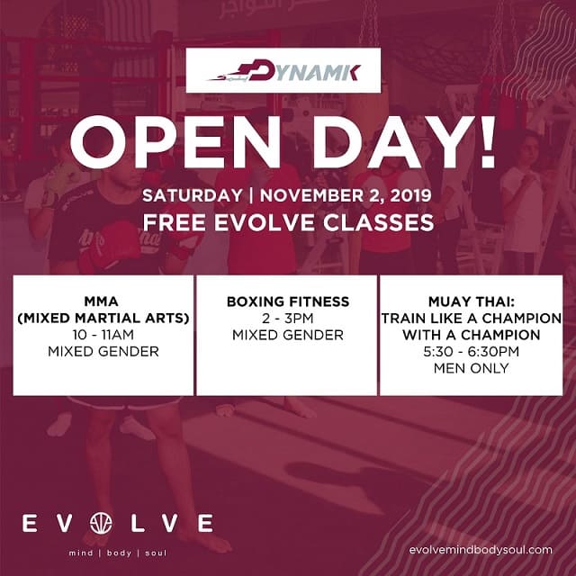 Free Evolve Martial Arts Classes in Dynamik Gym Pearl